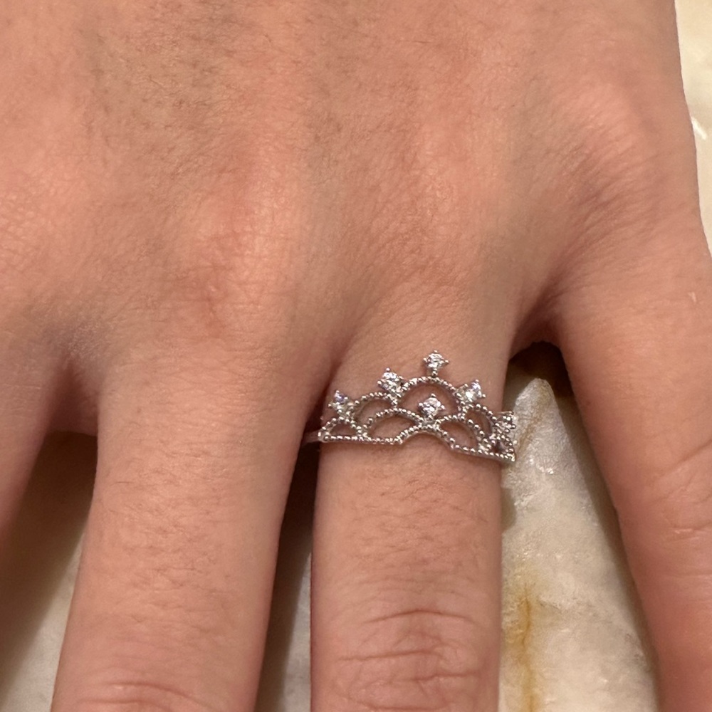 925 sterling Silver Tiara Ring